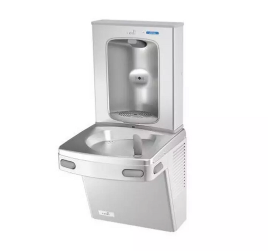 Oasis OPG8EBFSTN ADA-Compliant 8 GPH Wall-Mounted Stainless Steel Water Drinking Fountain - Water Cooler with Integrated Bottle Filler – Commercial Grade